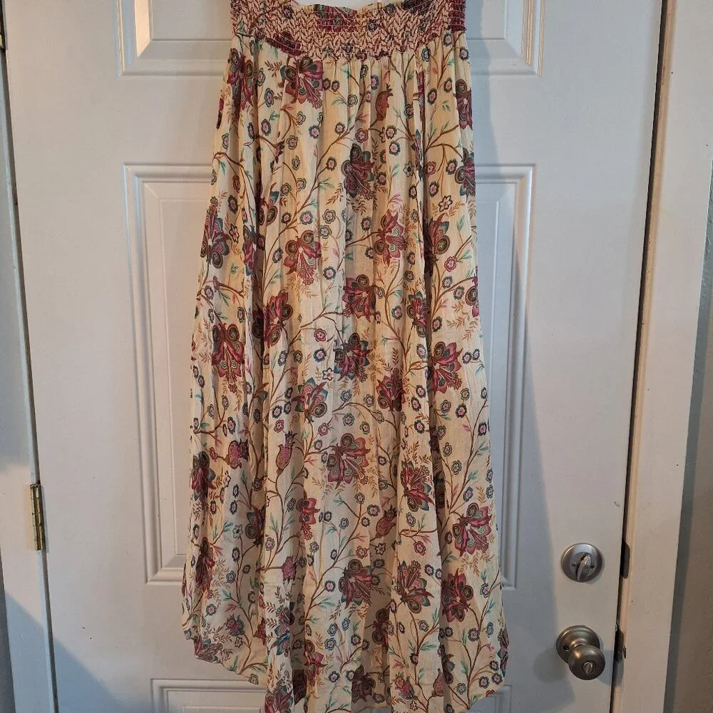 Denim & Supply Ralph Lauren gypsy high low pink mauve blue floral skirt small - Picture 3 of 4